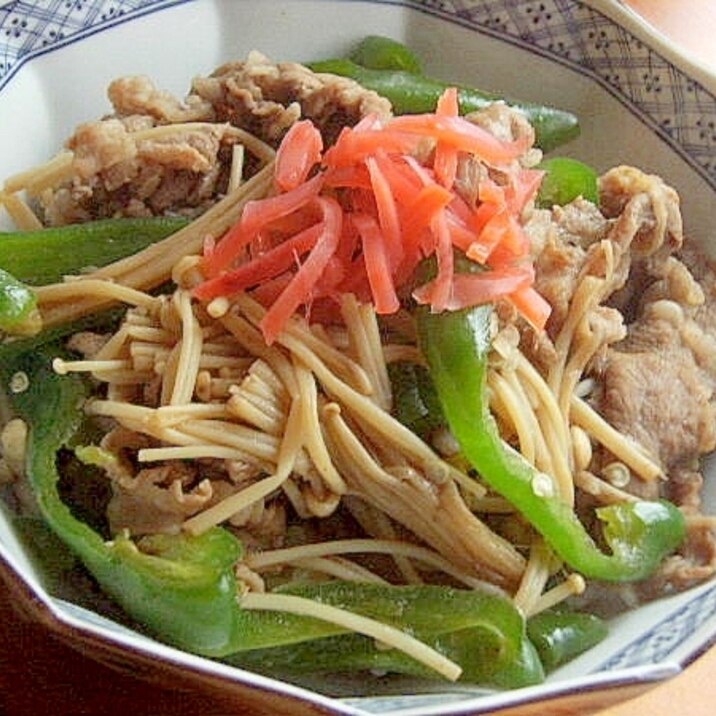 5分!?ピーマン&えのき❤牛丼♪